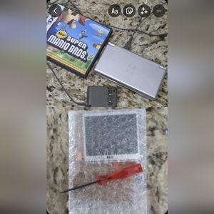 Nintendo DS Lite Plus Super Mario Bros. Game Bundle Plus Replacement Screen